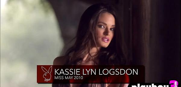  Cute big tits brunette model Kassie Lyn Logsdon posing in hot lingerie